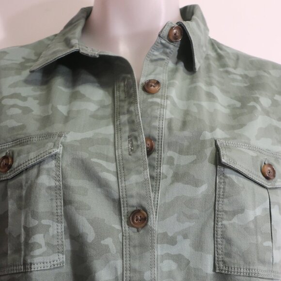 NWT Womens Vineyard Vine Tonal Camo Sage Olive Polo Margo Shirtdress 16 - Picture 4 of 16